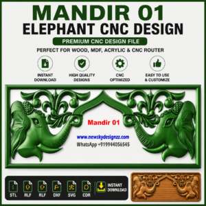 Mandir Mehrab (arch)Elephant CNC Design